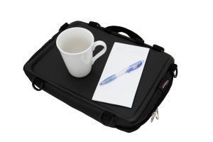 Trabasack Mini lap desk and bag with cup and note book