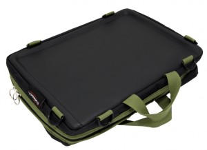Trabasack Mini lapdesk and bag with green trim