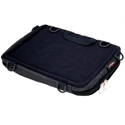 Trabasack Mini Connect lapdesk and bag with velcro receptive tray surface