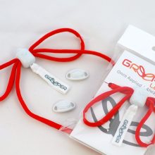 Image of two pairs of Greeper Sports shoe laces in red