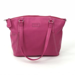 Image shows a photograph of the Sam Renke handbag in a "Hot Pink" colour on a white background