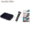 Image is a composite of photographs of 3 products - Trabasack Mini Connect, Hook Tapes and Media Mount. Text reads "Bundle offer - Trabasack Mini, Hook Tapes and Media Mount"