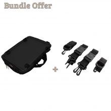 Image is a composite of two photographs, including the Trabasack Mini and a set of side straps. Text reads "Bundle Offer - Trabasack Mini and Side Straps"