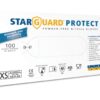 Image is a photograph of the packaging box for the Protect nitrile gloves