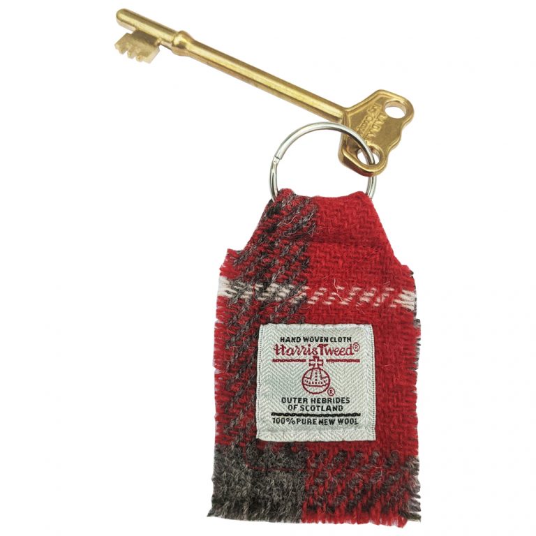 Brass RADAR key with Harris Tweed key fob - small head - Trabasack ...