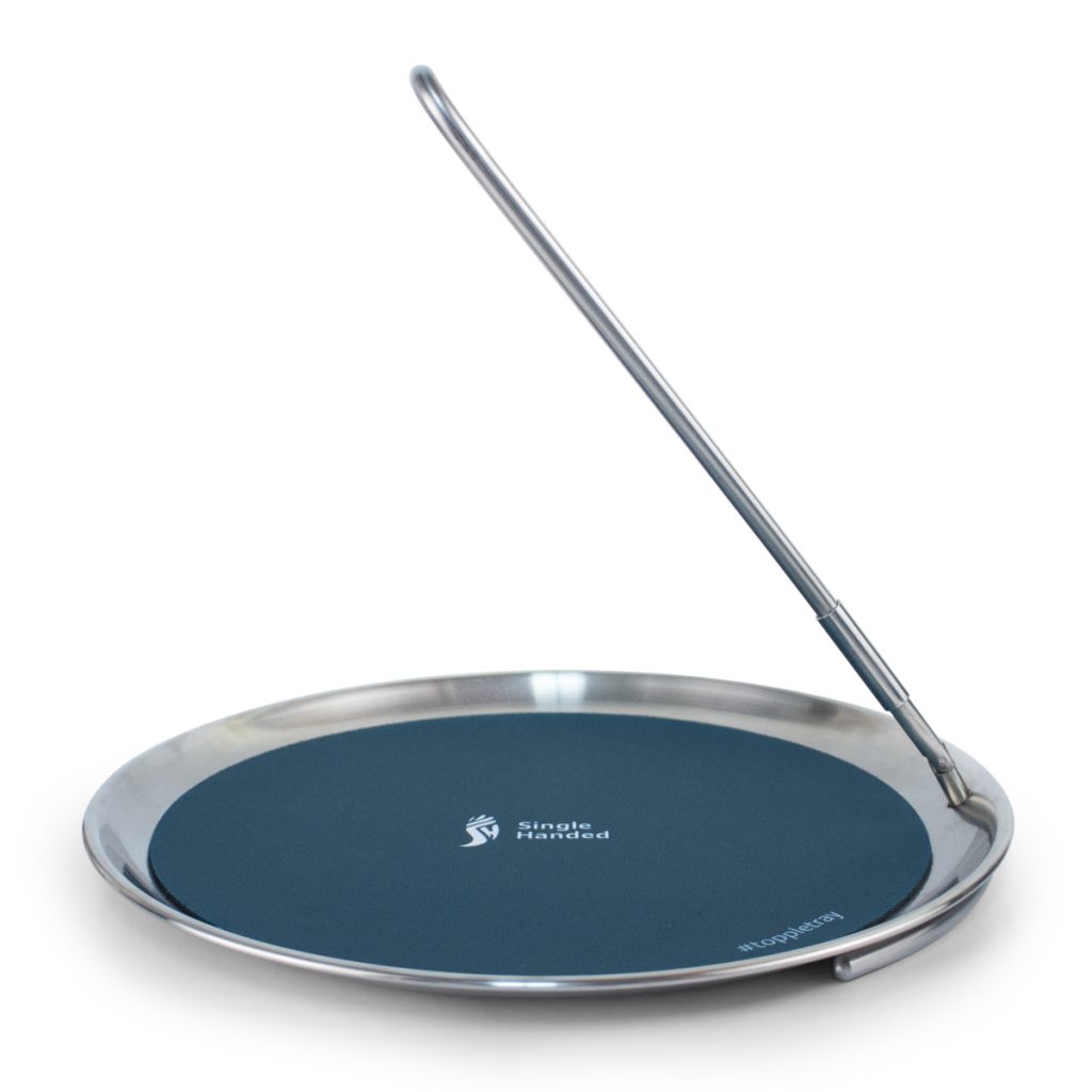 Topple Tray OneHanded Serving Tray Trabasack Lap Desk and Bag in One